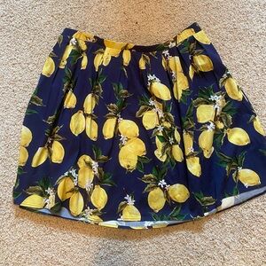 Women's 3XL Women's Navy Blue Lemon Skirt
